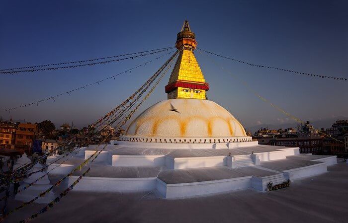 Fly Bharatpur / Kathmandu. Sightseeing of Boudhanath & Pashupatinath.